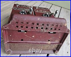 Vintage SCHERMACK TWIN STAMP VENDING MACHINES- U. S. POSTAL SERVICE- NICE-KEY