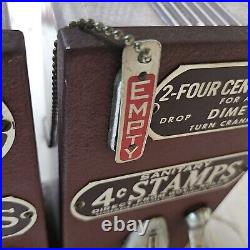 Vintage SCHERMACK TWIN STAMP VENDING MACHINES- U. S. POSTAL SERVICE- NICE-KEY