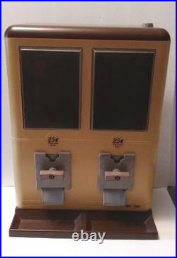 Vintage SEAGA Commercial Double Bar Top Vending Candy Peanut Machine Coin Turn