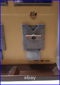Vintage SEAGA Commercial Double Bar Top Vending Candy Peanut Machine Coin Turn