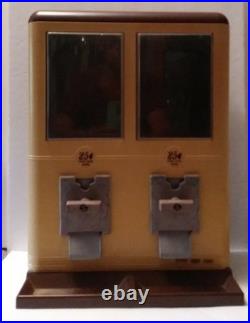 Vintage SEAGA Commercial Double Bar Top Vending Candy Peanut Machine Coin Turn