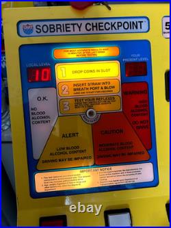 Vintage SOBRIETY CHECKPOINT MACHINE Vending Alcohol Beer DWI DUI All Keys NR