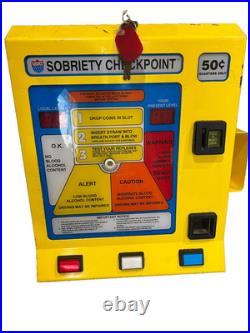 Vintage SOBRIETY CHECKPOINT MACHINE Vending Alcohol Beer DWI DUI All Keys NR