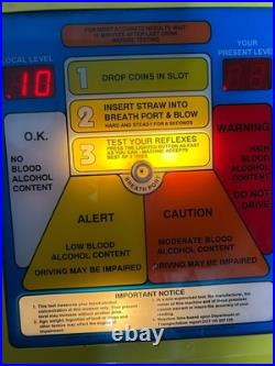 Vintage SOBRIETY CHECKPOINT MACHINE Vending Alcohol Beer DWI DUI All Keys NR