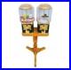 Vintage SSF Twin-Head Candy Gumball Vending Quarter Machine With Keys Green Gold
