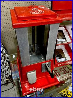 Vintage SUN 5 Cent Gum Gumball Candy Vending Machine 14 Tall All Original