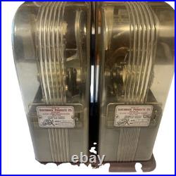 Vintage Schermack 10 and one cent Postage Stamp Vending Machine Double Machine