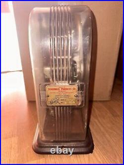 Vintage Schermack 4 Cent Stamps Machine One Piece Fell Of As Shown In Pic No Key
