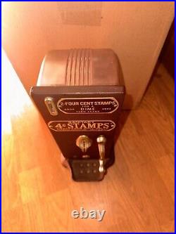 Vintage Schermack 4 Cent Stamps Machine One Piece Fell Of As Shown In Pic No Key