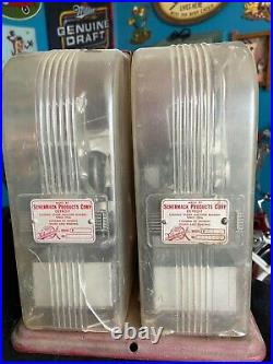 Vintage Schermack 5 & 6 cent Postage Stamp Vending Machine Double Machine