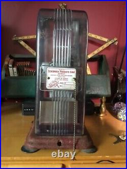 Vintage Schermack Countertop Stamp Machine 10 cent Stamps with 2 keys
