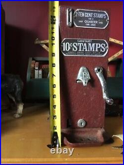 Vintage Schermack Countertop Stamp Machine 10 cent Stamps with 2 keys