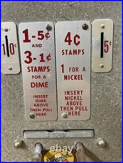 Vintage Schermack Detroit 5c 10c Coin Operated Postage Stamp Vending Machine