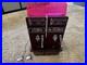 Vintage Schermack Dual Postage Stamp Vending Machine with Original POSTAGE Sign