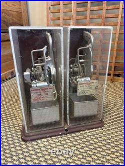 Vintage Schermack Postage Stamp Coin-op Vending Machine Dual Crank 4 5¢ Detroit