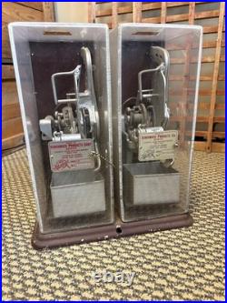 Vintage Schermack Postage Stamp Coin-op Vending Machine Dual Crank 4 5¢ Detroit