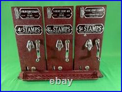 Vintage Schermack Postage Stamp Vending Machine TRIPLE