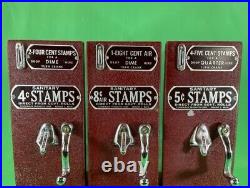 Vintage Schermack Postage Stamp Vending Machine TRIPLE