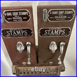 Vintage Schermack Prod Detroit 1 & 8 Cent Stamp Vending Machine Double