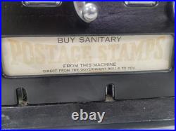 Vintage Schermack Sanitary Postage Stamp Station Machine Dime Nickel 2 Slot