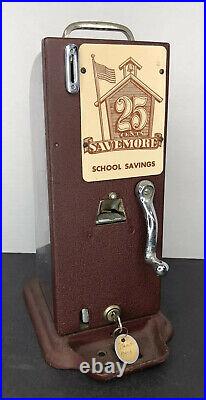 Vintage Schermack Savemore School Savings Stamp Machine Vending Dispenser