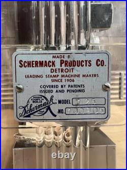 Vintage Schermack School Savings Stamp Vending Machine Model 125 No. 100905