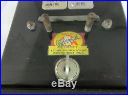 Vintage Schermack Stamp Vending Machine Counter Display Advertising 468-s