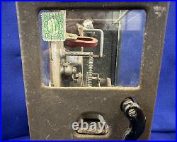 Vintage Schermack Stamp Vending Machine with Rare Ben Franklin 1 cent stamp