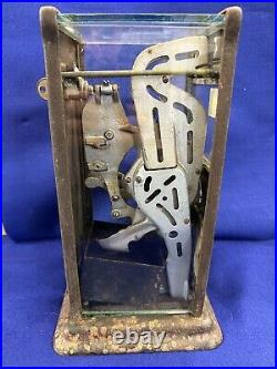 Vintage Schermack Stamp Vending Machine with Rare Ben Franklin 1 cent stamp