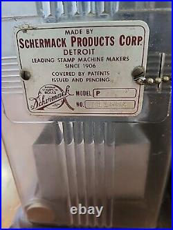 Vintage Schermack Twin Stamp Vending Machines- U. S. Postal Service- Nice-key