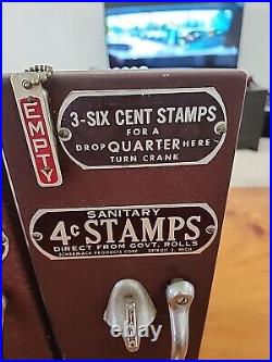 Vintage Schermack Twin Stamp Vending Machines- U. S. Postal Service- Nice-key