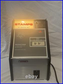 Vintage Scribe Electric USPS Postage Stamp Vending Machine with Keys Lights Up