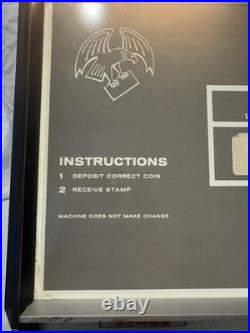 Vintage Scribe Electric USPS Postage Stamp Vending Machine with Keys Lights Up