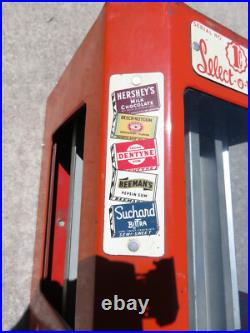 Vintage Select-O-Vend Candy Gum Penny Vending Machine 1940's Hershey Dentyne