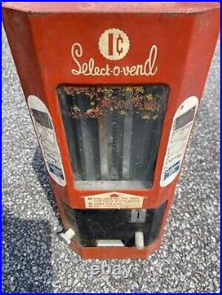 Vintage Select-O-Vend Coin Op Candy Vending Machine Untested- No Key As Is