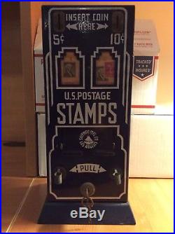 Vintage Shipman MFG. Co. U. S. Postage Stamps Vending Machine with Original Key