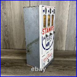 Vintage Shipman Mfg Postage Stamps Vending Machine Porcelain No Key