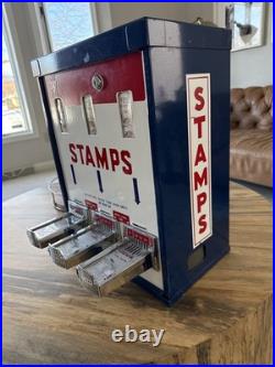 Vintage Shipman Postage Stamp Dispenser Machine Works And Has Keys