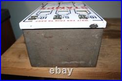 Vintage Shipman Sanitary 5c 10c Postage Stamps Porcelain Front Vending Machine