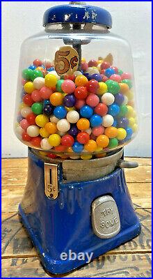 Vintage Silver King 5 Cent Gumball Machine