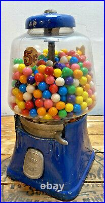 Vintage Silver King 5 Cent Gumball Machine