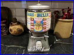 Vintage Silver King Gumball Machine Giant Ace Gambler Coin Op