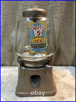 Vintage Silver King Gumball Machine Thrifty Vendors Of New York See Description