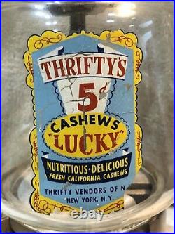 Vintage Silver King Gumball Machine Thrifty Vendors Of New York See Description