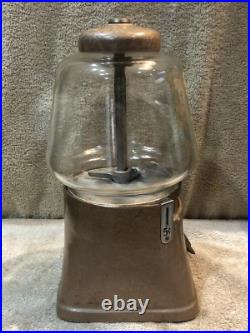 Vintage Silver King Gumball Machine Thrifty Vendors Of New York See Description