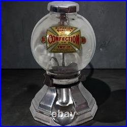 Vintage Simpson Confection Candy Nut Sugar Gumball Vending Machine Dispenser