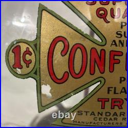 Vintage Simpson Confection Candy Nut Sugar Gumball Vending Machine Dispenser