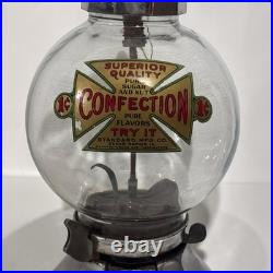 Vintage Simpson Confection Candy Nut Sugar Gumball Vending Machine Dispenser