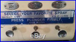 Vintage Spray Cologne Perfume Dispenser Vending Machine Chanel #5 Arpege