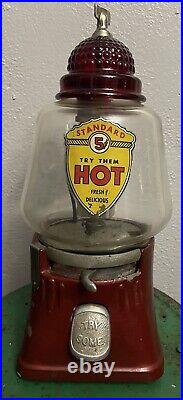 Vintage Standard 5 Cent Hot Nuts Lighted Vending Machine